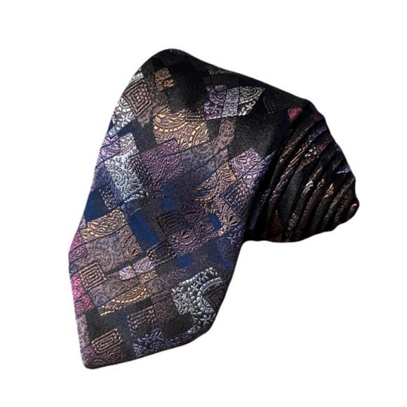Ted Baker 60 x 3.5 Multi Color Geometric Mens Neck Tie - Picture 1 of 3